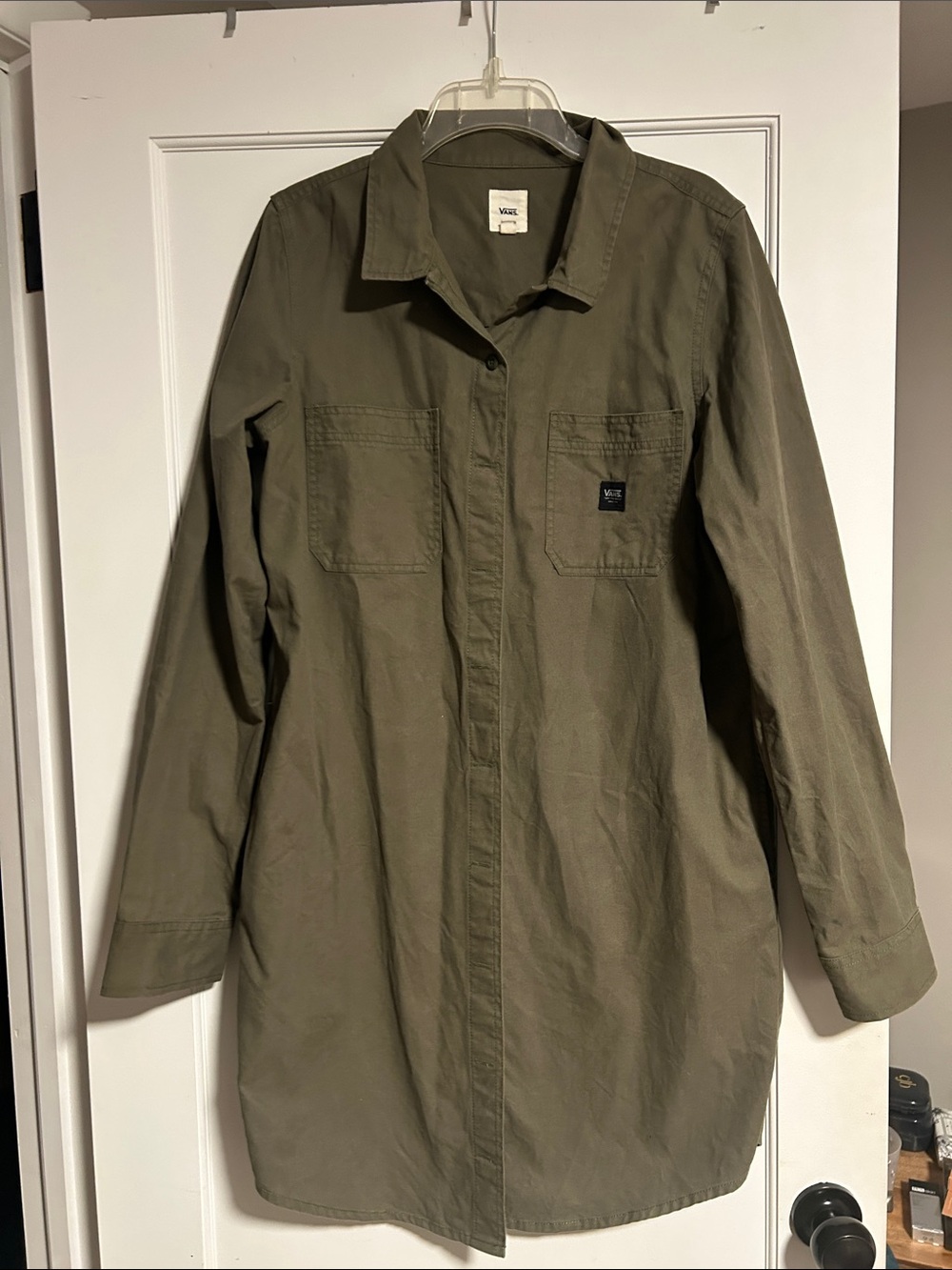 Vans Olive Utility Button-Down Shirt